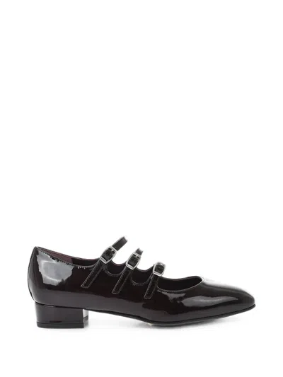 Carel Paris Ariana Patent-leather Ballet Flats In Black
