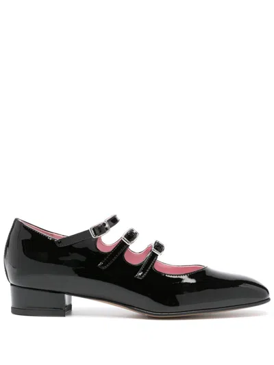 Carel Paris Ariana Black Patent Leather Ballet Shoes