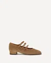Carel Paris Ariana Suede Ballerinas In Sand