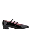 Carel Paris Timeless Mary Jane With Adjustable Straps And Low Heel In Black
