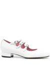 Carel Paris Ariana Patent Leather Mary Janes Ballet Flats In White