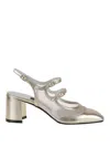 Carel Paris Transparent Mesh Panel Mary Jane Shoes In Metallic