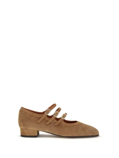 Carel Paris Ballet Flat In Tan