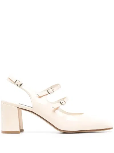 Carel Paris Pink Pink Banana Leather Slingback Heels In Multi