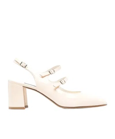 Carel Paris Banana 70mm Slingback Mary Janes In White