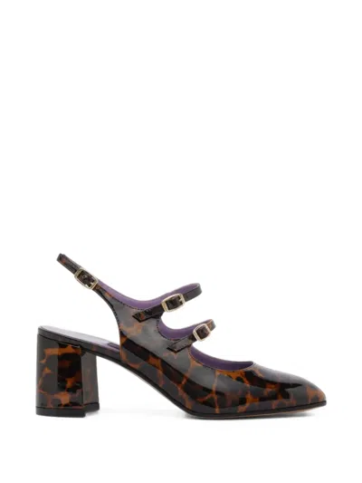 Carel Paris Banana Leopard-print Slingback Pumps In Brown