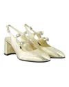 Carel Paris Banana Pumps - Carel - Platine - Leather In Silver