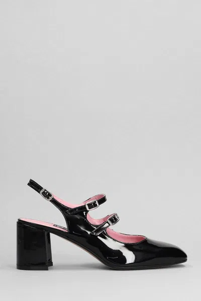 Carel Paris Banana Patent Leather Slingback Pumps In Black Patent