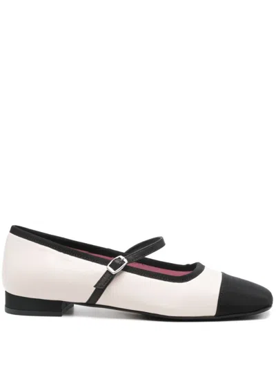 Carel Paris Beige Leather Ballet Flats