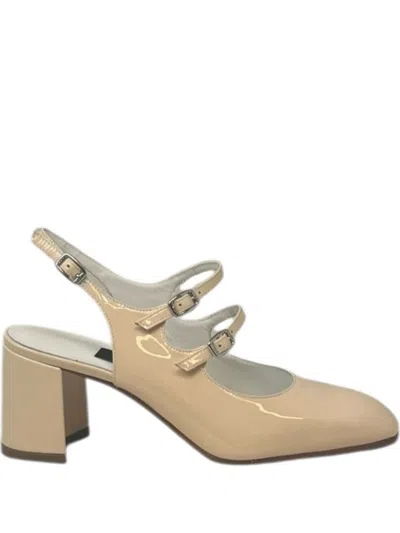 Carel Paris Beige Leather Slingback Pumps In Neutral