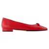 Carel Paris Bella Bow-detail Ballet Flats In Red
