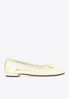 Carel Paris Bella Metallic Leather Ballet Flats In Gold