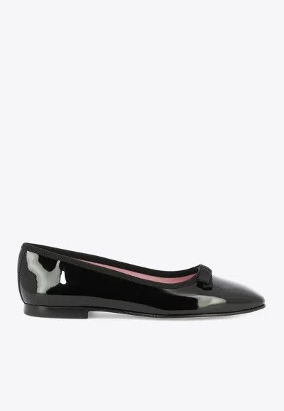 Carel Paris Bella Patent Leather Ballet Flats In Black