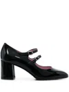 Carel Paris Elegant High-heeled Mary Jane With Adjustable Straps In Black