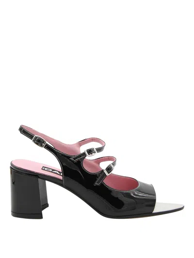 Carel Paris Patent Leather Papaya Slingback Mary Jane In Black