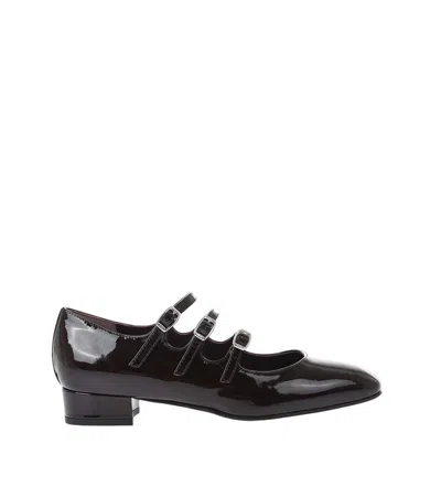 Carel Paris Black Leather Ballet Flats