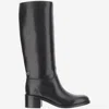 Carel Paris Black Leather Boots In Black