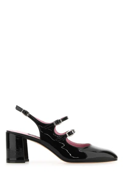 CAREL PARIS BLACK LEATHER PUMPS