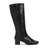 Carel Paris Black Leather Starter Boots In Black