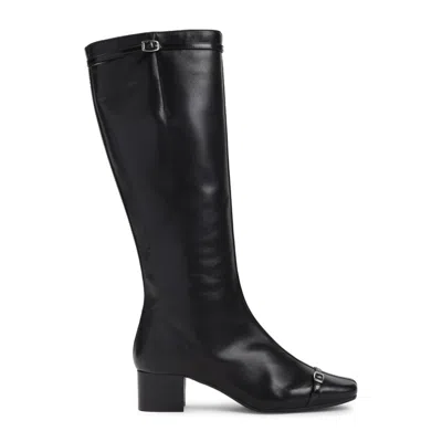 Carel Paris Buckle-detail Leather Boots In Black