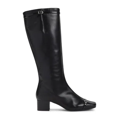 Carel Paris Buckle-detail Leather Boots In Black