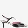 Carel Paris Pointed Toe Calf Leather Sandals In Black