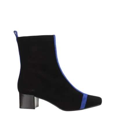 Carel Paris Black Suede Ankle Boots