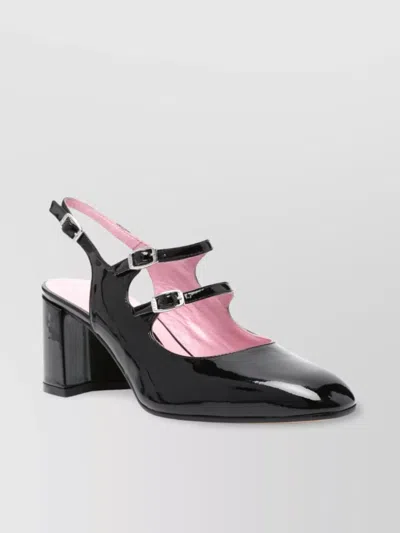CAREL PARIS BLOCK HEEL SLINGBACK STRAPPY PUMPS