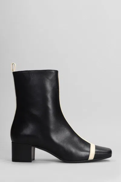 Carel Paris Audrey 45mm Leather Ankle Boots In Black