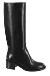 Carel Paris Leather Block-heel Boots In Black