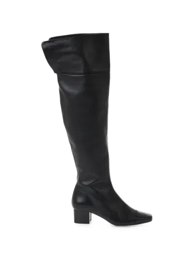 Carel Paris Brigitte Square-toe Over-the-knee Boots In Black