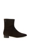 Carel Paris Aiglon Zip Suede Ankle Boots In Brown
