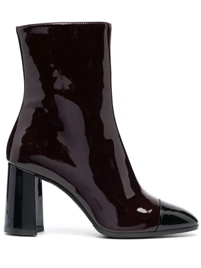 Carel Paris Brown/black Patent Leather Shoes