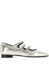 Carel Paris Buckle-embellished Patent Leather Sandals In Silver