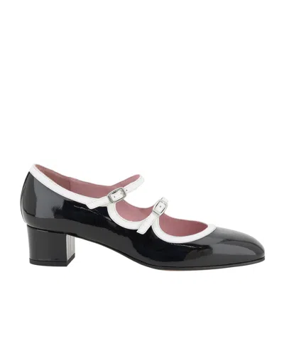 Carel Paris Bleuet 40 Mary-jane Leather Pumps In Black