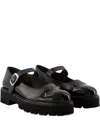 Carel Paris Buckle-strap Platform Loafers In Black