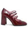 Carel Burgundy Leather Alice Pumps In Burgundy