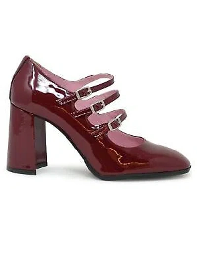 Pre-owned Carel Paris Burgundy Patent Leather Pumps In Red
