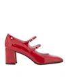 Carel Paris Carel Alice Mary Jane Block Heel Pumps In Red