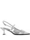 Carel Paris High-heeled Sandals In Silver Calf/white Patent