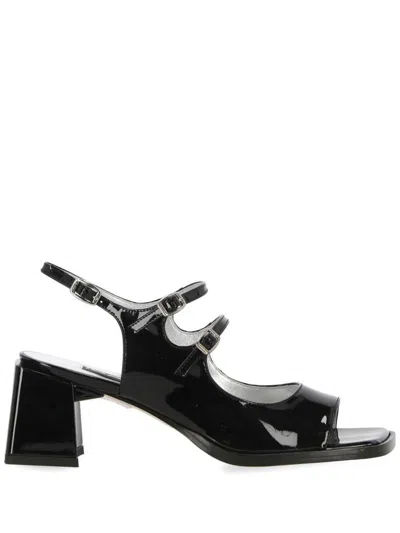 Carel Paris 55mm Bercy Sandals In Vernis Noir