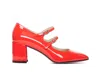Carel Paris Woman Pumps Tomato Red Size 8 Leather In Red