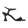 Carel Paris 70mm Sling Back Denim Heeled Sandals In Black