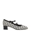Carel Paris Checkered Wool Fabric Pumps With Adjustable Straps In Multi