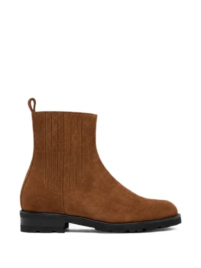 Carel Paris Chouchou Suede Ankle Boots In Brown