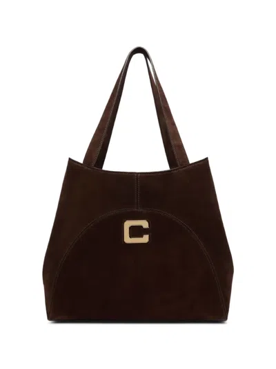 Carel Paris Clemenceau Suede Tote Bag In White