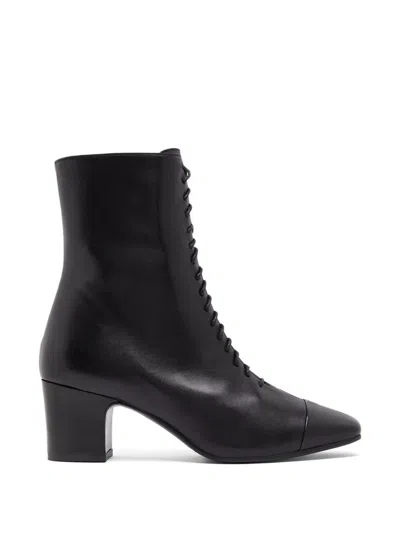Carel Paris Colette Lace-up Ankle Boots In Black