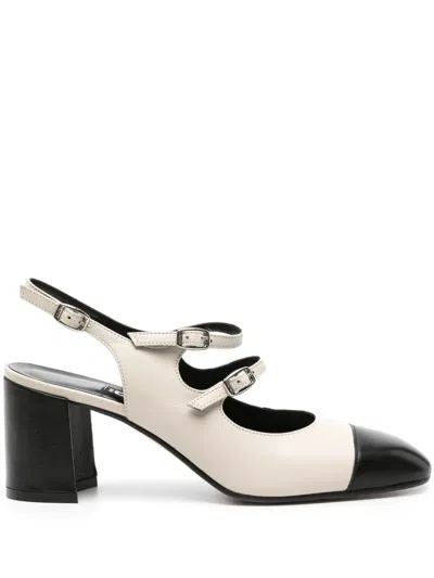 Carel Paris Contrasting-toecap Leather Mary Janes In Neutrals