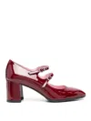 Carel Paris Woman Pumps Burgundy Size 8 Leather In Dark Red