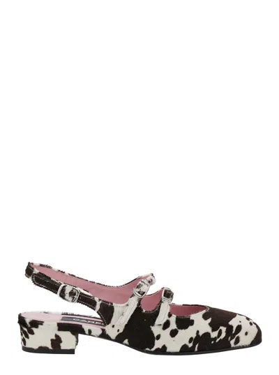 Carel Paris Cow-print Calf Leather Ballet Flat In Multicolor